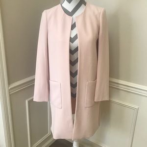 Light pink long blazer/topper